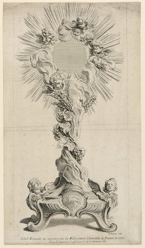Silver monstrance executed in 1727