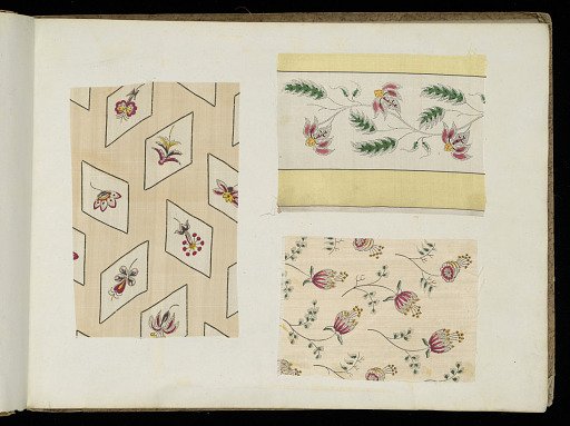 Scrapbook of textile swatches