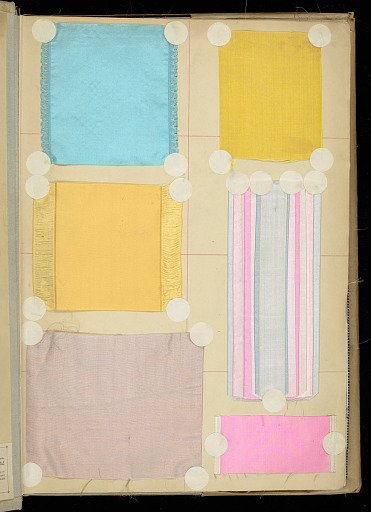 Scrapbook of textile swatches