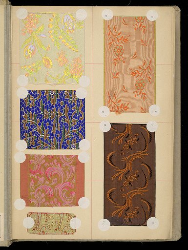 Scrapbook of textile swatches