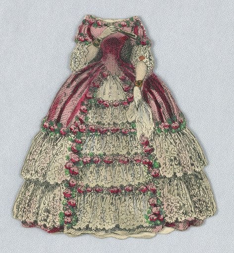 Paper Doll Costume in Dark Pink and Light Pink Ruffles