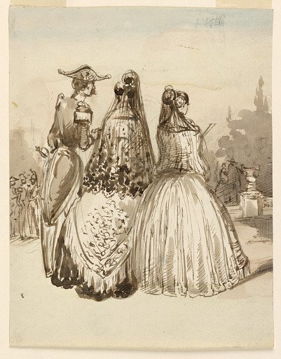 A Street Scene in Madrid, from Series "Sketches in Madrid"