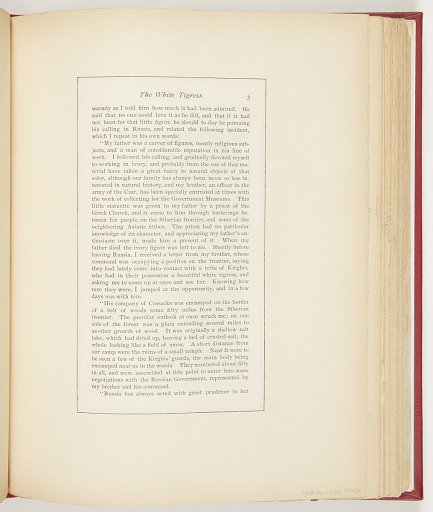 Excerpt from The White Tigress from Illustrations for Short Stories: A Magazine of Fact and Fiction (XIX, No. 1, May 1895, p. 3, 4)