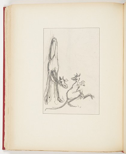 Sketch for “The Kangaroo and the Camelopard” in “Comic Fables, Out of This World”