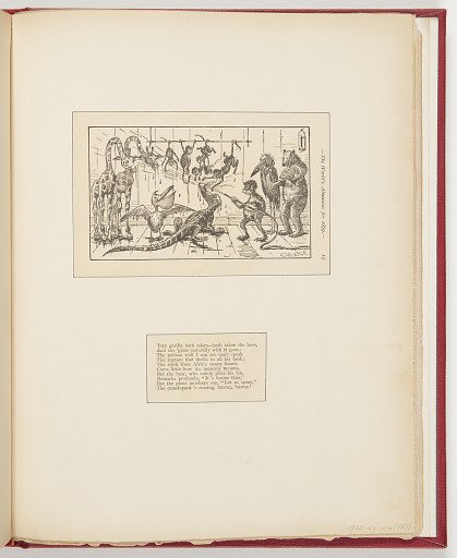 "The gorilla hath taken—hath taken the hose," Illustration for and excerpt from The World's Almaniac for 1879: A Compendium of Useless and Interesting Information (p. 14, 15)