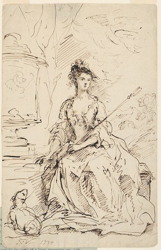 Portrait of a Lady (Peg Woffington?) as a Shepherdess