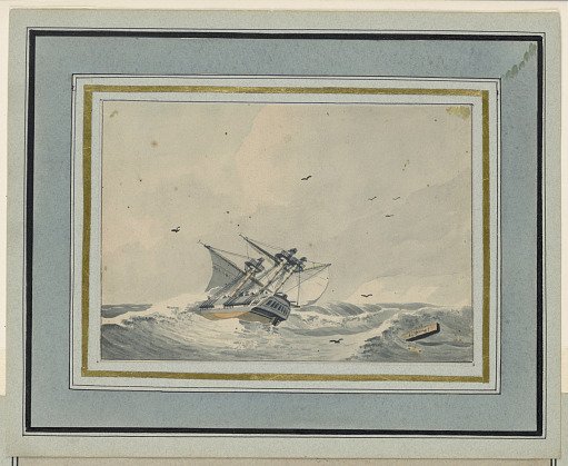 A Three-Master in Heavy Sea