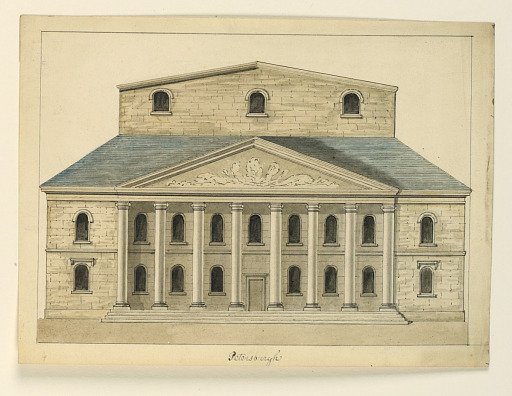 Elevation of the Facade of the Theater, St. Petersburg