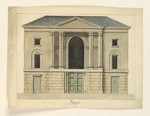 Elevation of the Facade of a Theater, Prague