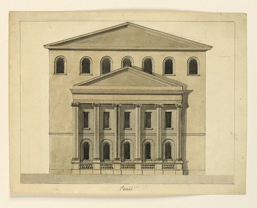 Elevation of the Facade of a Theater, Paris