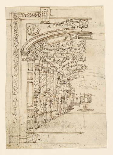 Stage Design: Arcade Leading to a Garden