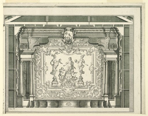 Transverse Section, Proscenium, and Curtain, Teatro Filarmonico, Verona