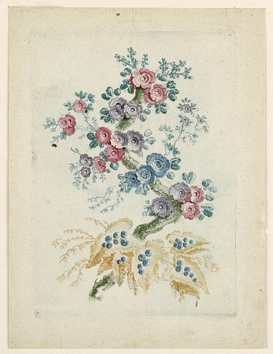 Fantastic flower motif from "Nouvelle Suitte de Cahiers de fleurs idéales"