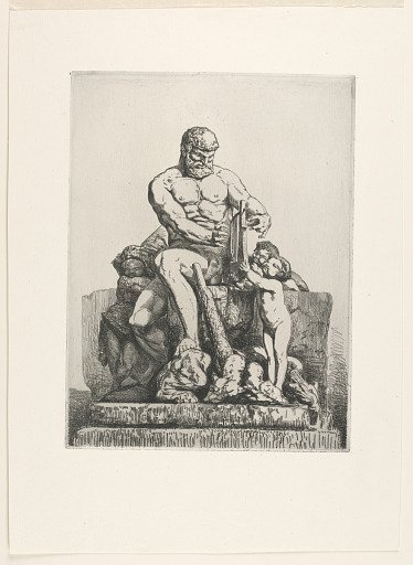 Hercules, plate one from Twelve Etchings by Chifflart