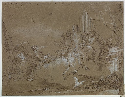 Time (Chronos) Entrusting Cupid to Venus