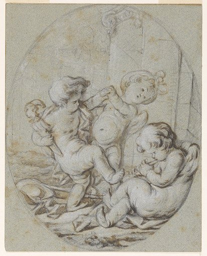 Three Putti: Design for a Grisaille Painting