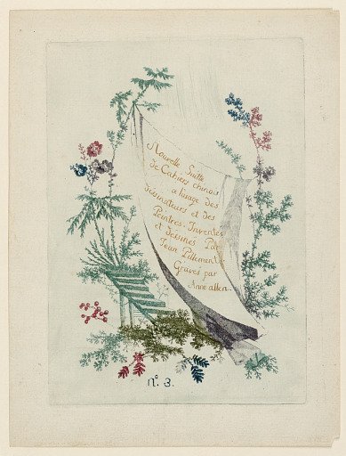 Title page, plate 1 from "Nouvelle Suitte de Cahiers chinois"