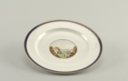 Plate Depicting Virgil's Tomb (Tomba di Virgilio), from a "Topographical" Dinner or Dessert Service ("A Vedute")