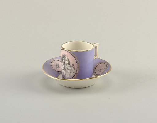 Cup and Saucer with Putti Medallion