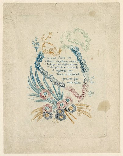 Title page for "Nouvelle Suitte de Cahiers de fleurs iéales"