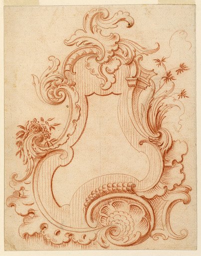 Drawing for a Rocaille Escutcheon