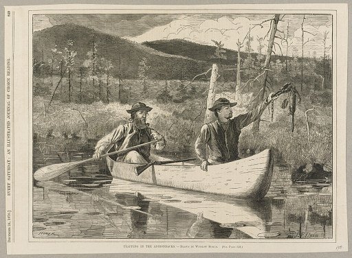 Trapping in the Adirondacks, from Every Saturday, December 24, 1870, p. 849.