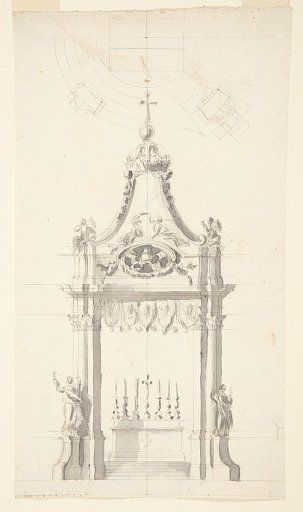 Baldacchino with Papal Ar