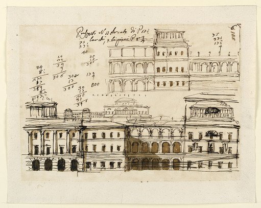 Perspective Designs for Two Palace Facades