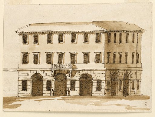 Corner view of a town house