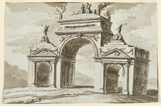 Triumphal arch in honor of the emperor