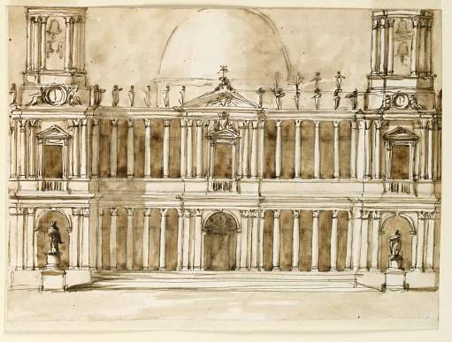 Elevation of a church