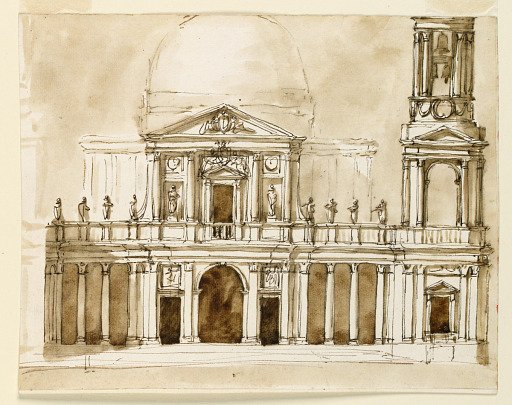 Elevation of a church