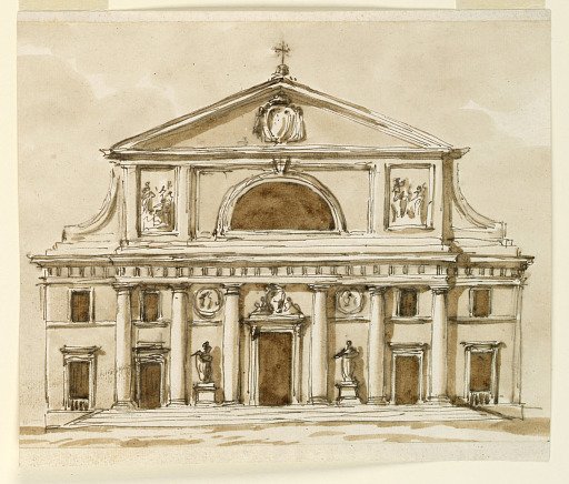 Elevation of a church