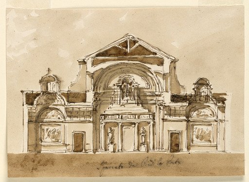 Elevation of a church