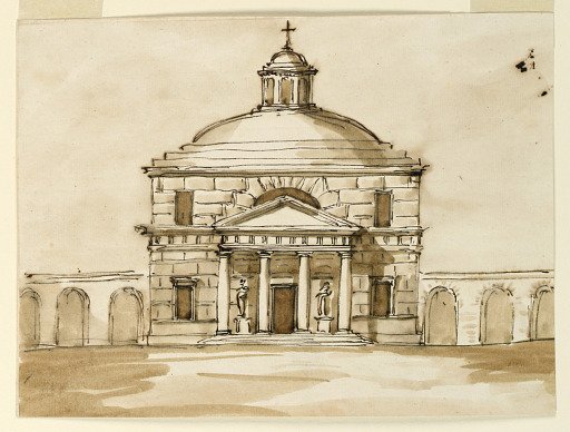 Elevation of a church
