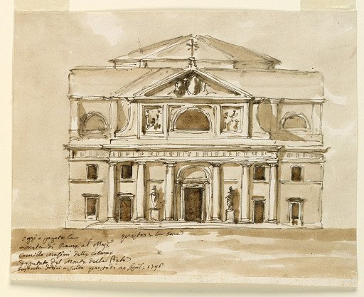 Elevation of a church