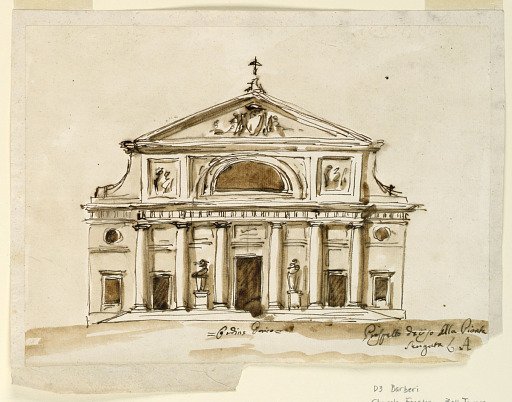 Elevation of a church