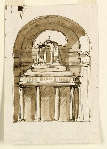 Elevation of an organ loft
