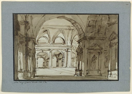 Stage Design of the Interior of a Temple