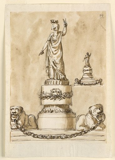 Two Designs for the Elevation of a Monument
