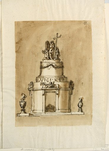 Design for a Sepulchral Monument to King Louis XVI of France