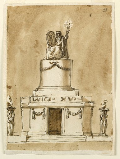 Design for a Sepulchral Monument to King Louis XVI of France