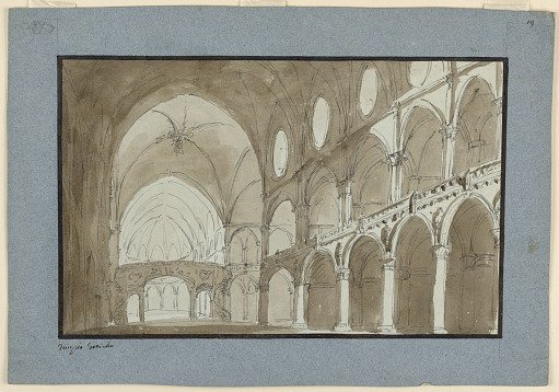 Interior of Gothic Cathedral