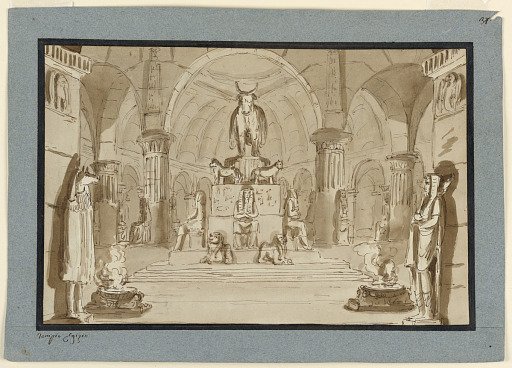 Interior of Egyptian temple