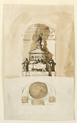 The Elevation of a Sepulchral Monument, Probably for the Young Pretender Charles Edward Stuart