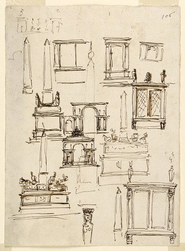 Designs for Monuments, Gateways, Altar and Cabinet