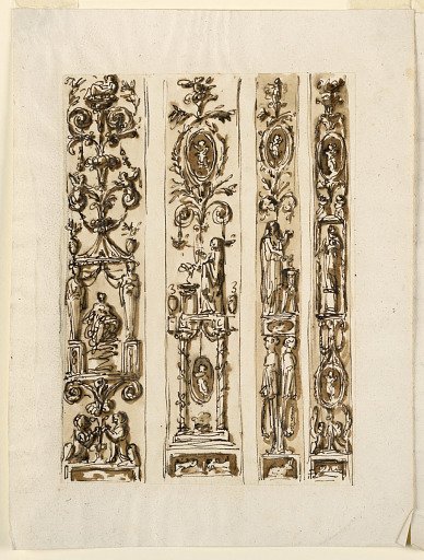 Design for the Decoration of Four Pilaster Strips