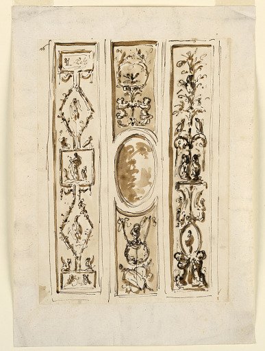 Design for the Decoration of Three Pilaster Strips