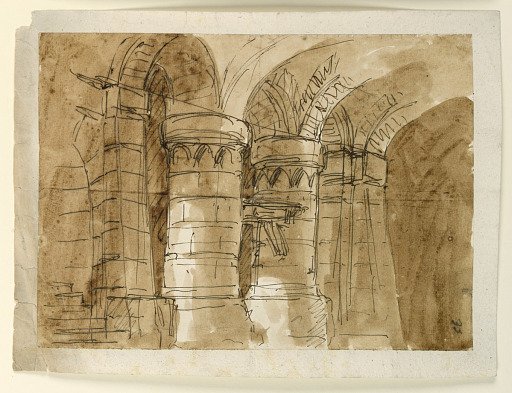 Stage Designs: Detail of Gothic Interior