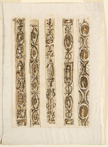 Design for the Decorations of Five Pilaster Strips